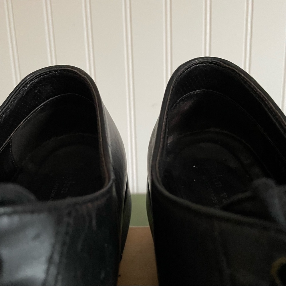 John Varvatos Italian Made Plain Toe Oxfords in Black Calfskin - Picture 14 of 16